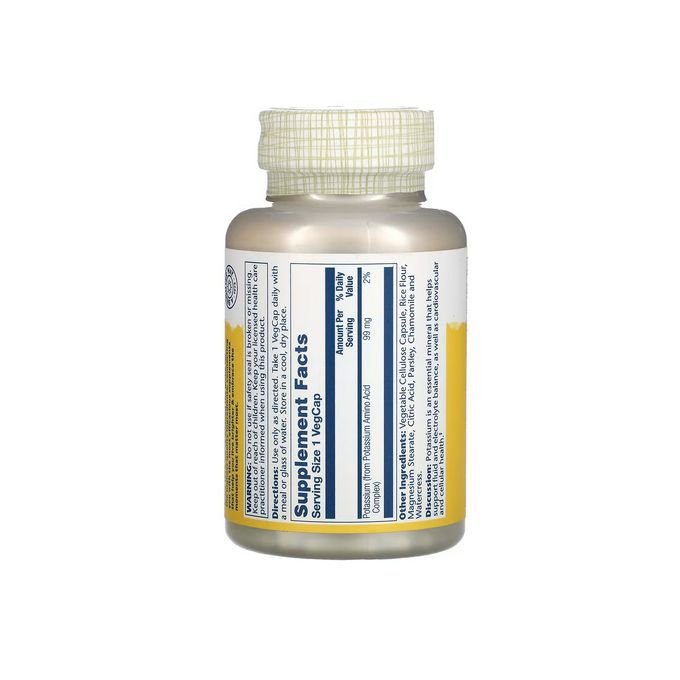 Solaray Potassium 99 mg – 200 capsules végétariennes – photo 2