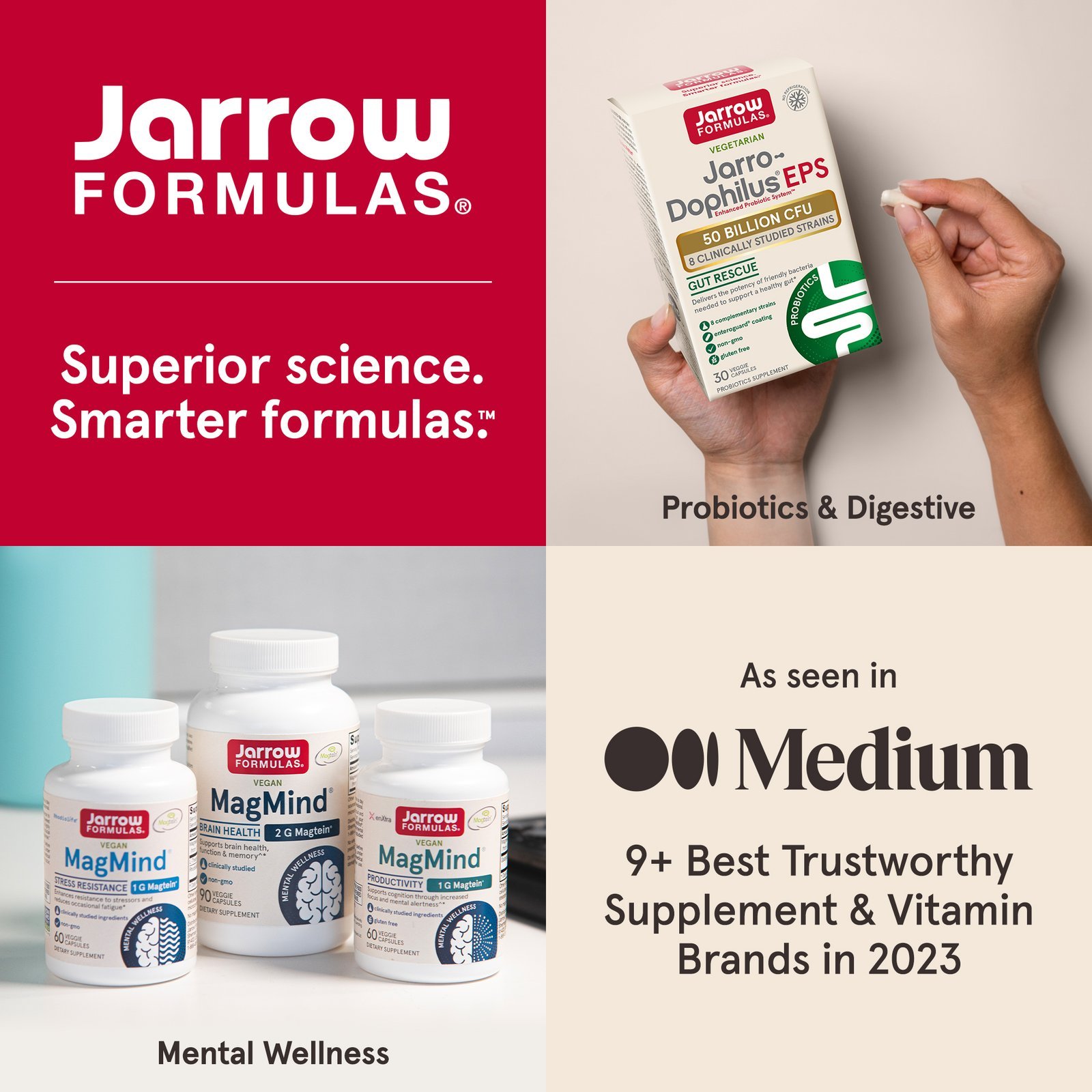Jarrow Formulas Méthylfolate végan, 400 µg – 60 capsules végétales – photo 3