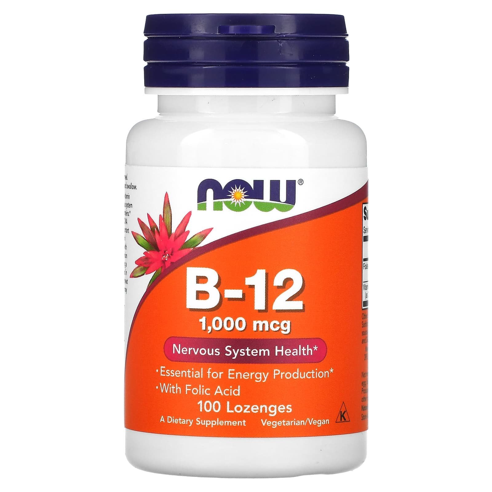 NOW Foods Vitamine B12 1000 µg – 100 pastilles