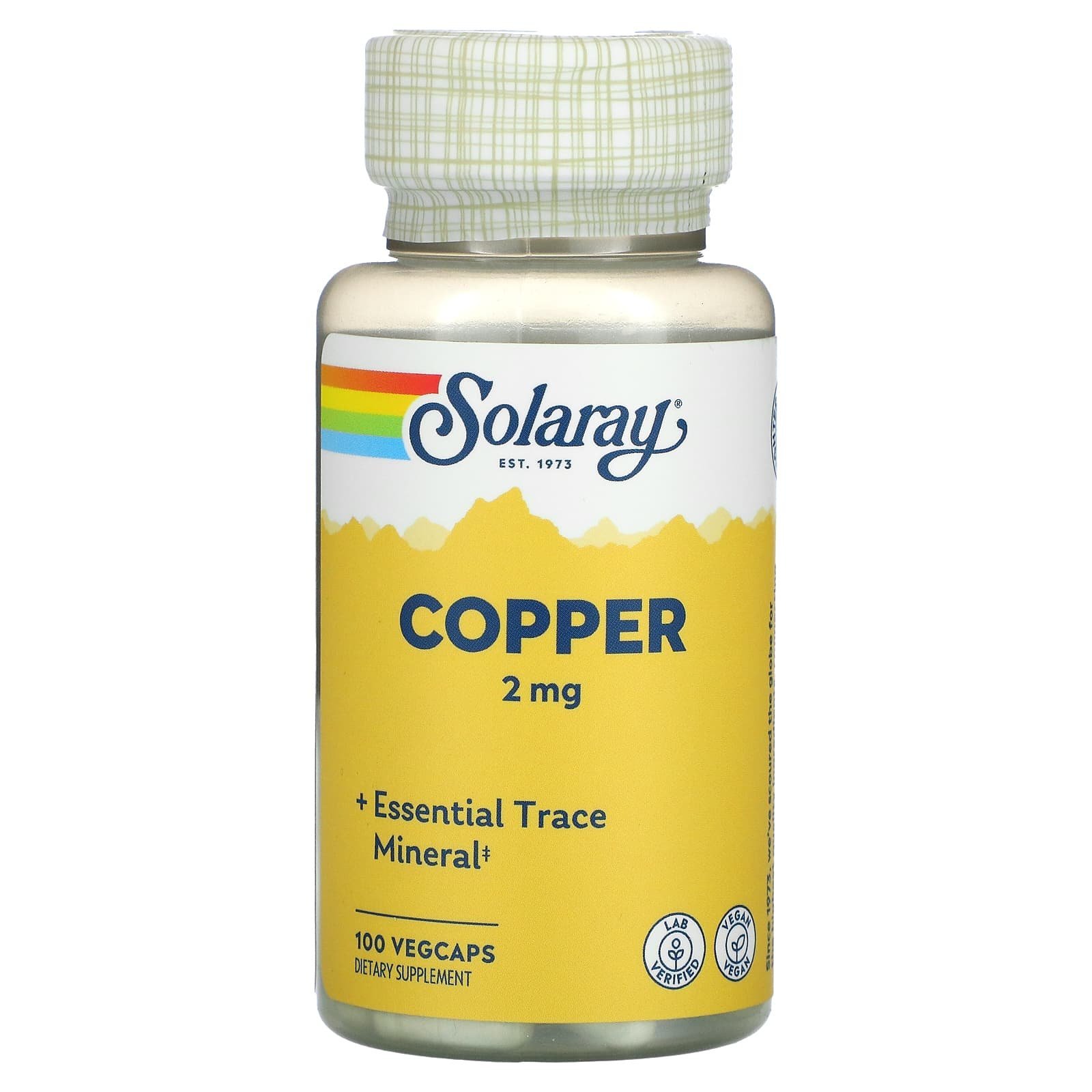 Solaray Cuivre 2 mg – 100 capsules végétales