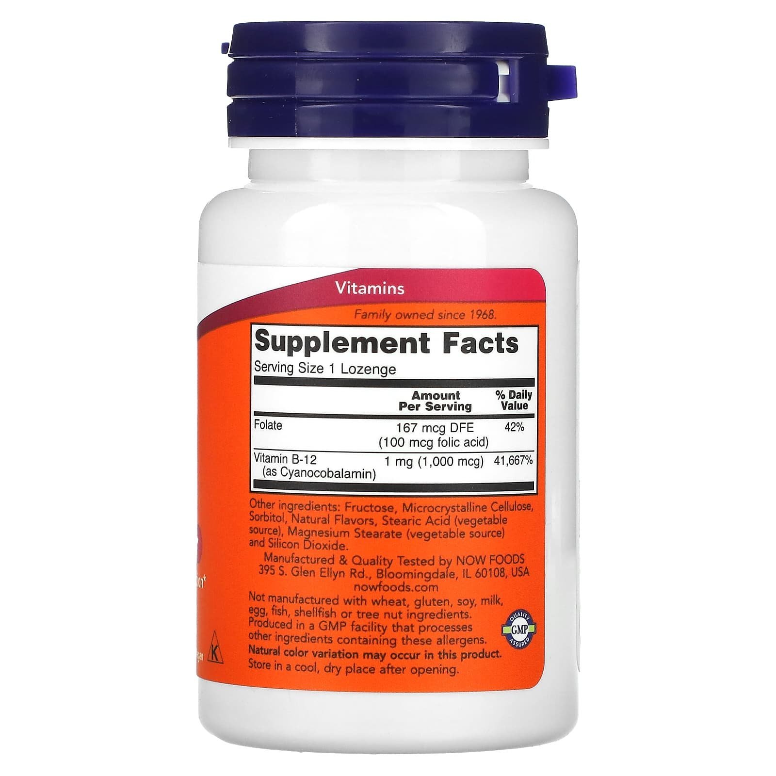 NOW Foods Vitamine B12 1000 µg – 100 pastilles – photo 2