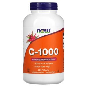 NOW Foods Vitamine C-1000 à libération prolongée – 250 comprimés