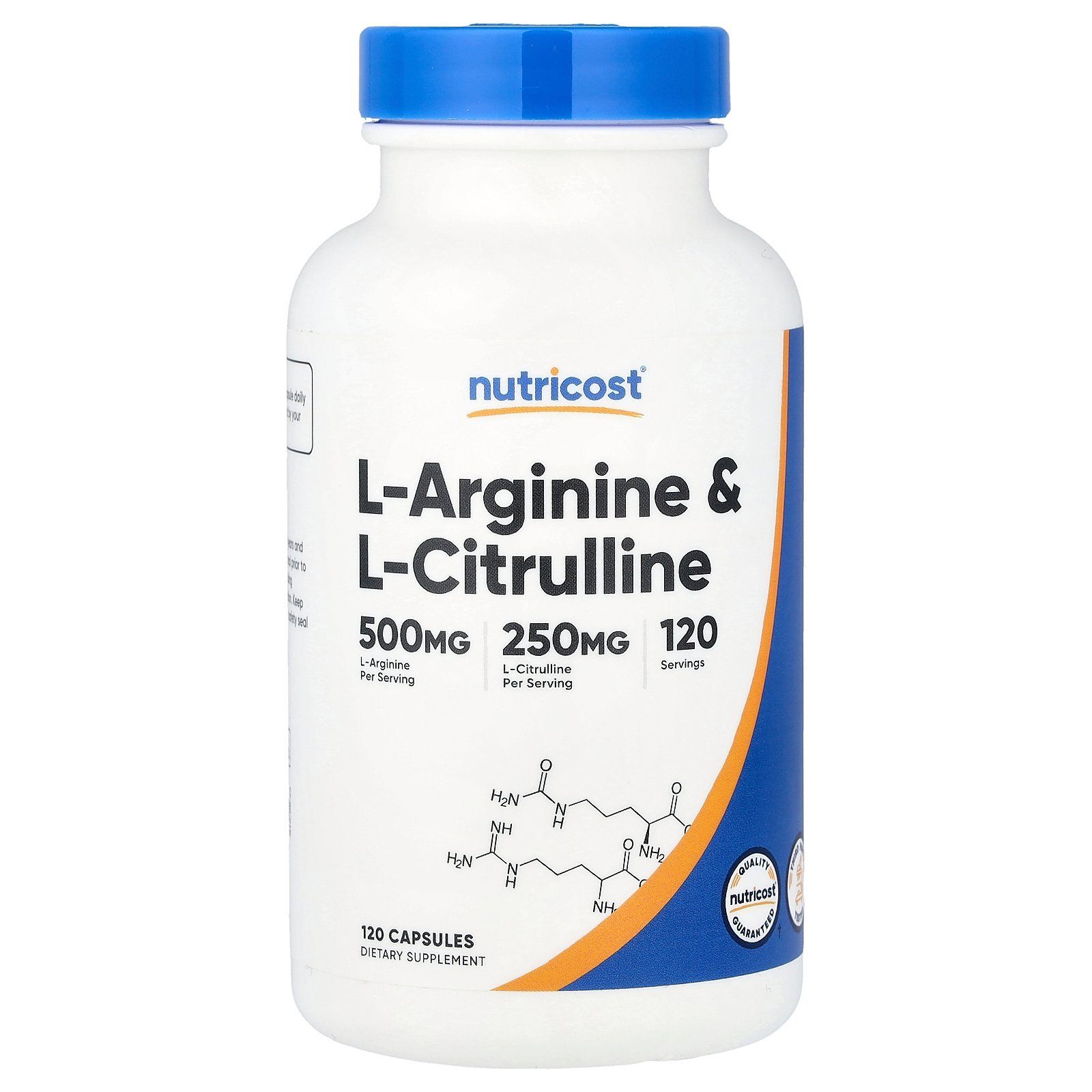 Nutricost L-arginine et L-citrulline – 120 capsules
