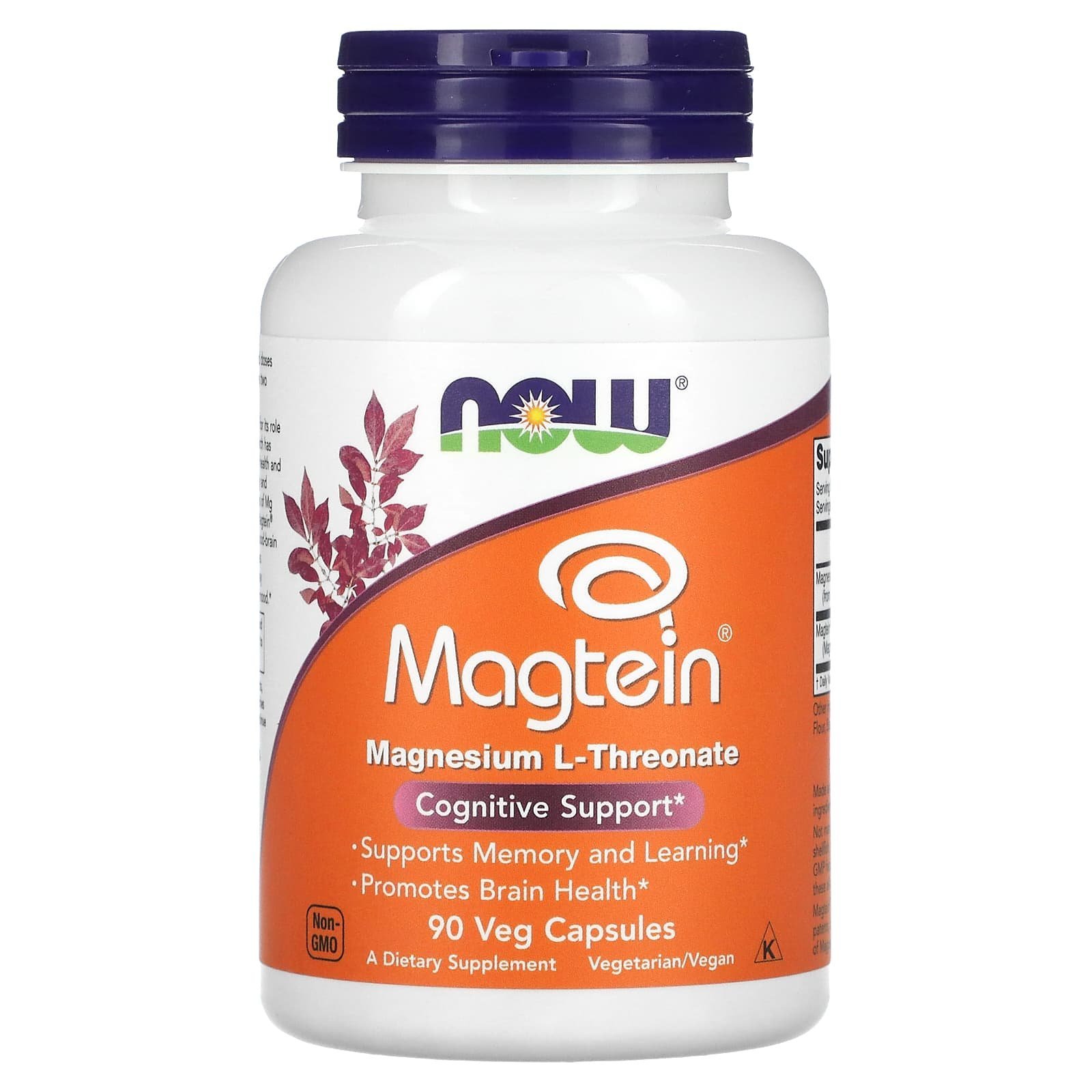 NOW Foods Magtein L-thréonate de magnésium – 90 capsules végétariennes