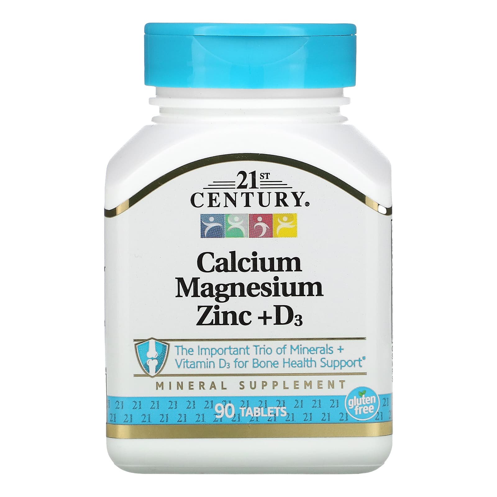 21st Century Calcium, magnésium, zinc et vitamine D3 – 90 comprimés