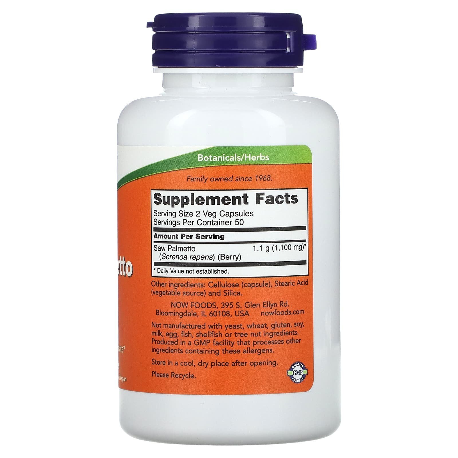 Saw Palmetto Berries Men's Health 550 mg 100 Veg Capsules – photo 2