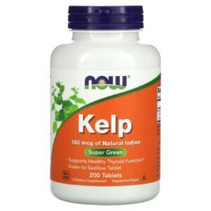 NOW Foods Varech (kelp) 150 µg d'iode – 200 comprimés