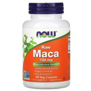 NOW Foods Maca crue 750 mg – 90 capsules végétales