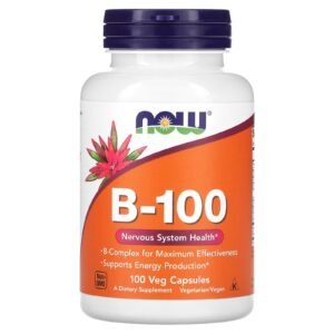 NOW Foods Vitamine B-100 – 100 capsules végétariennes