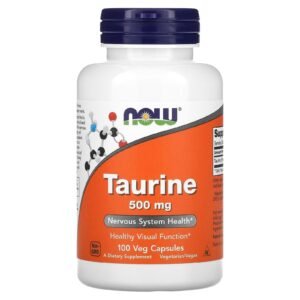 NOW Foods Taurine 500 mg – 100 capsules végétales