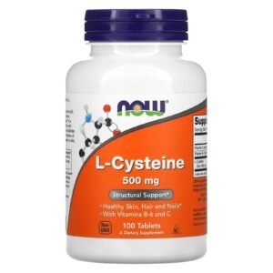 NOW Foods L-cystéine 500 mg avec vitamines C et B6 – 100 comprimés