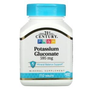 21st Century Gluconate de potassium 595 mg – 110 comprimés