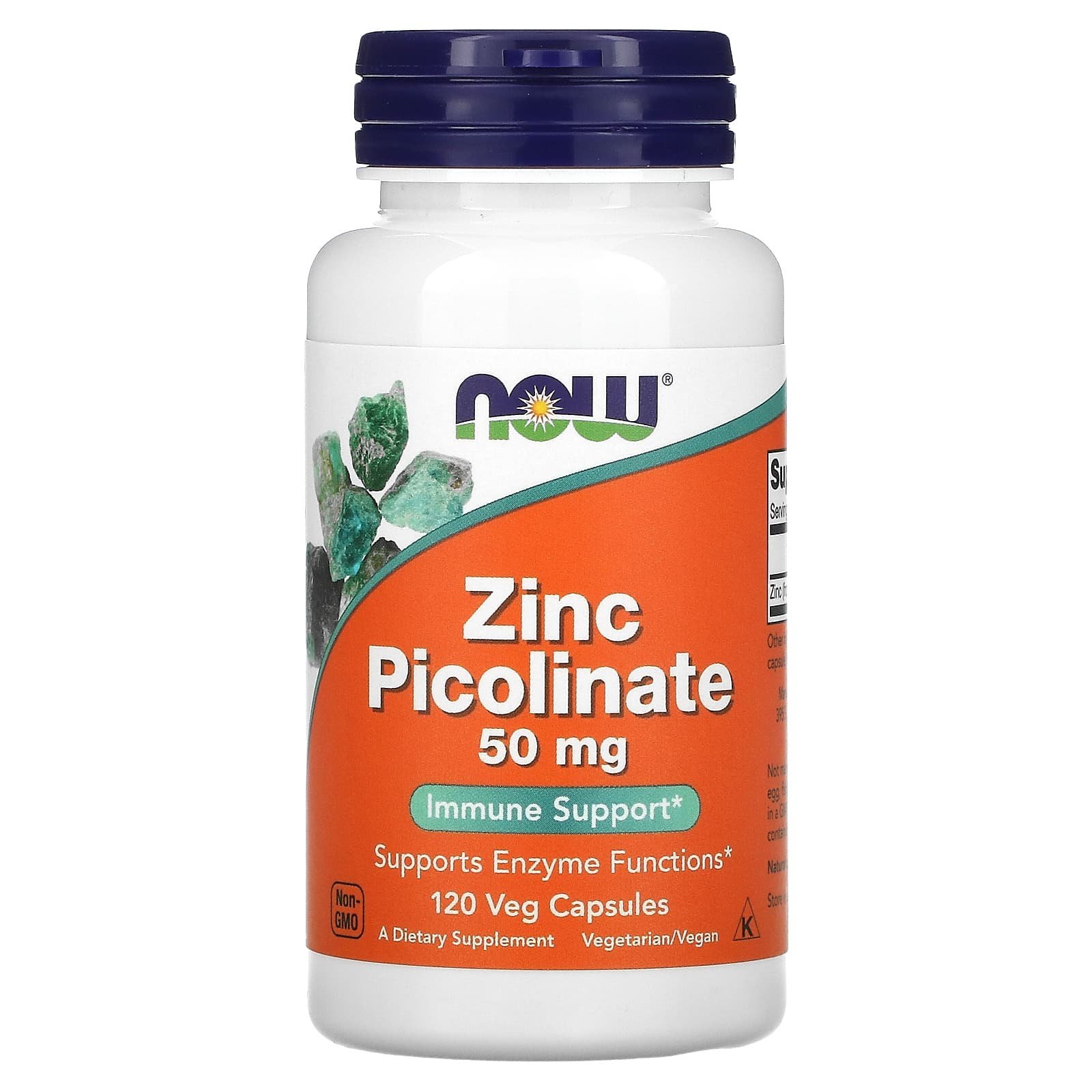NOW Foods Picolinate de zinc 50 mg – 120 capsules végétariennes