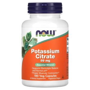 NOW Foods Citrate de potassium 99 mg – 180 capsules