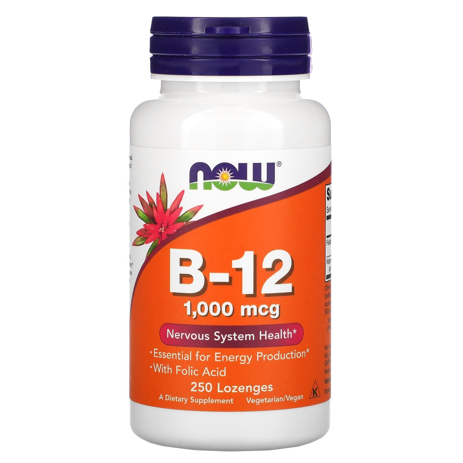 NOW Foods Vitamine B12 1000 µg – 250 pastilles