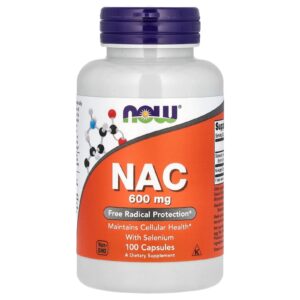 NOW Foods NAC 600 mg avec sélénium – 100 capsules