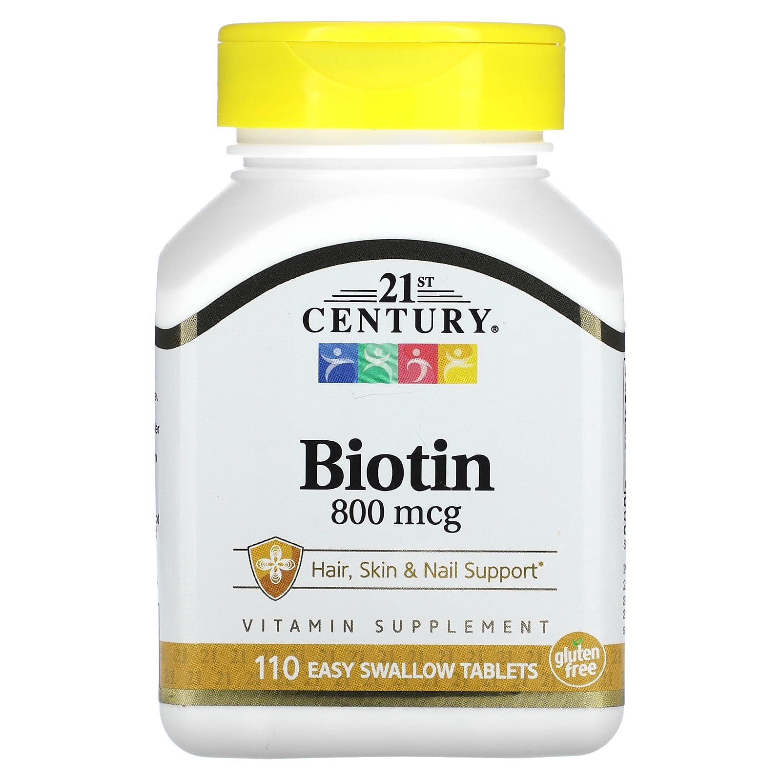21st Century Biotine 800 µg – 110 comprimés à avaler faciles