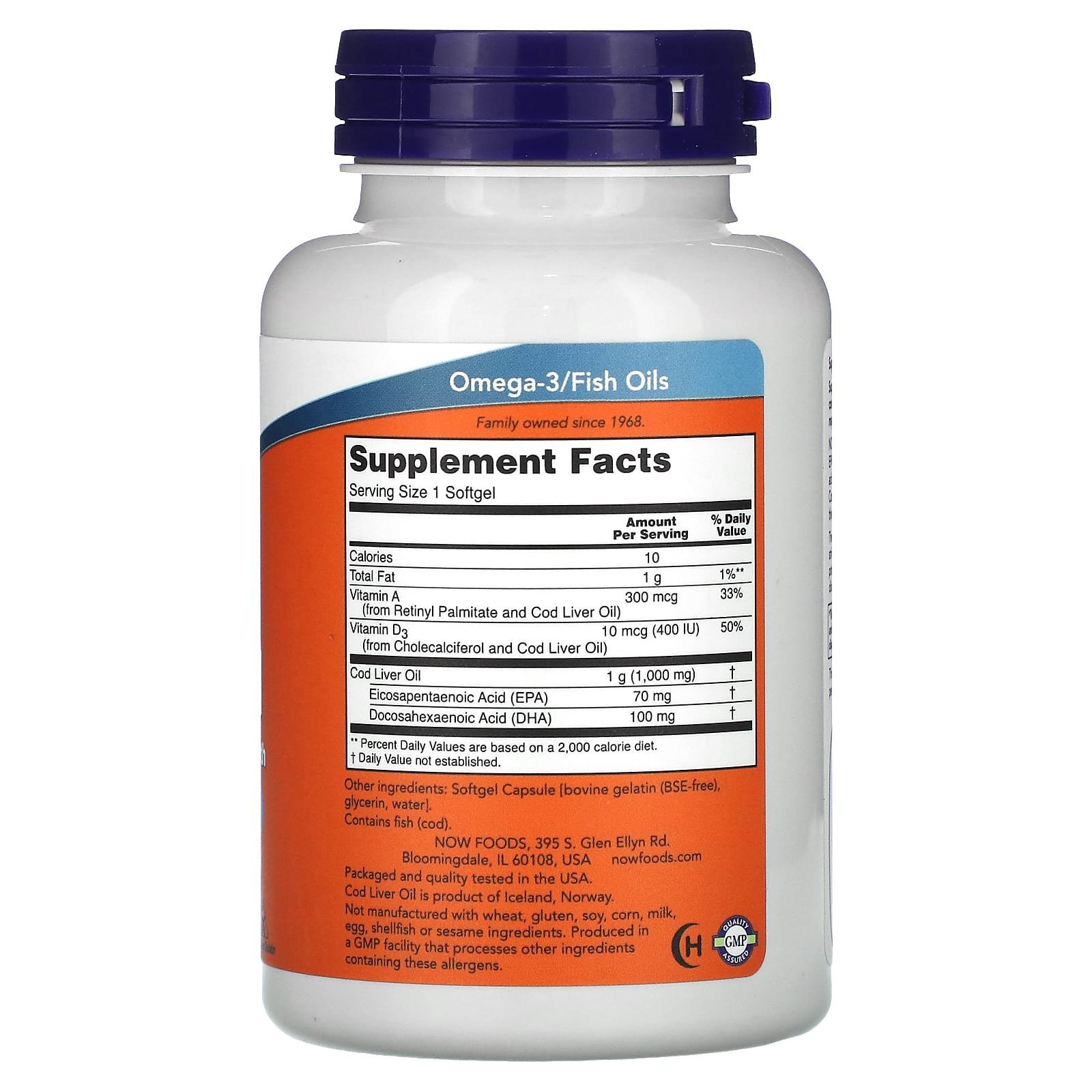 NOW Foods Huile de foie de morue 1000 mg – 90 capsules à enveloppe molle – photo 2