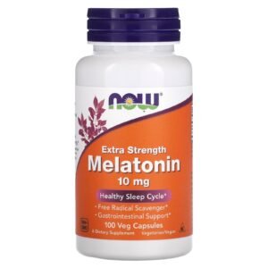 NOW Foods Mélatonine extrapuissante 10 mg – 100 capsules végétales