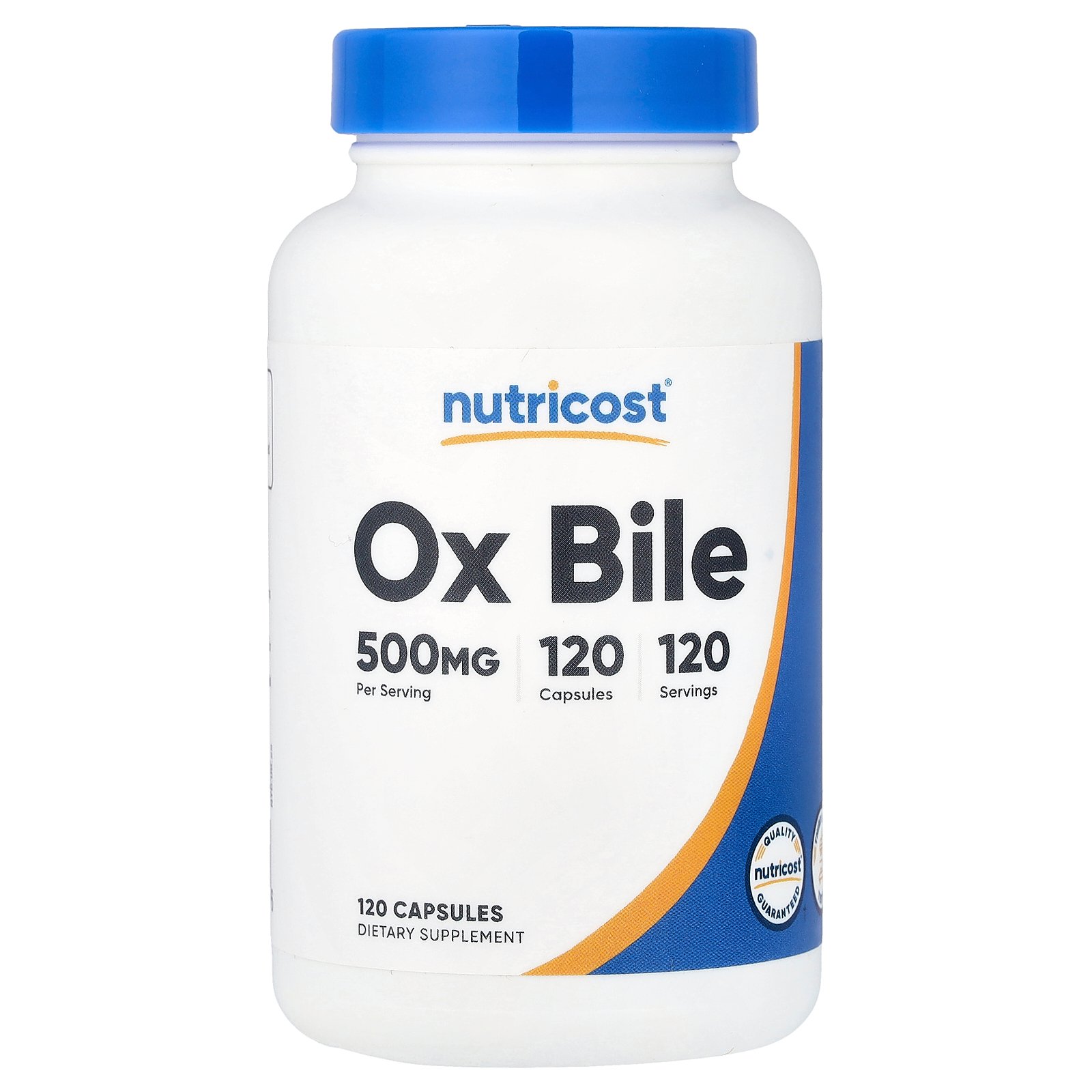 Nutricost Bile de bœuf, 500 mg – 120 capsules