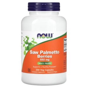 NOW Foods Baies de chou palmiste 550 mg – 250 capsules végétales