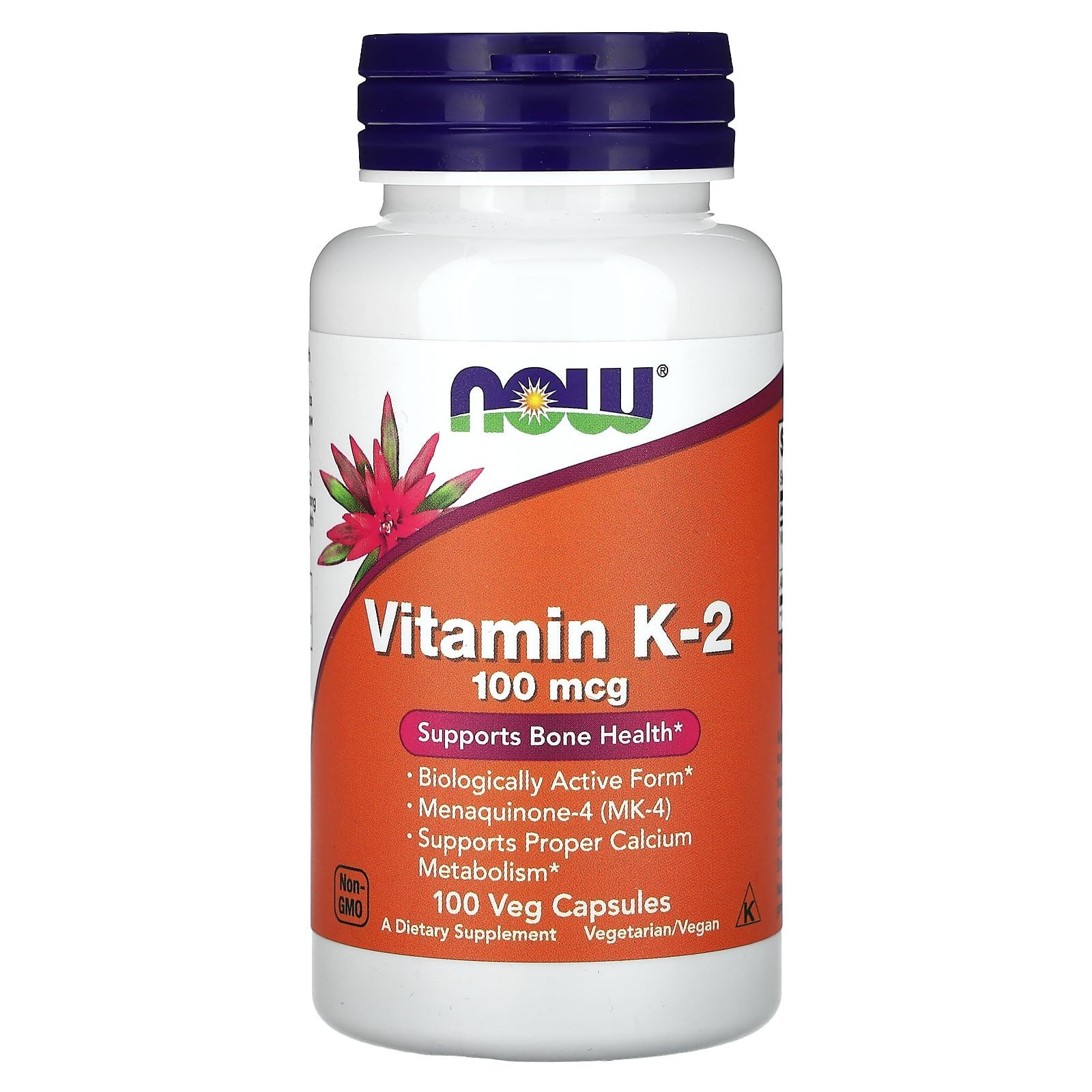NOW Foods Vitamine K2 (MK-4) 100 µg – 100 capsules végétales