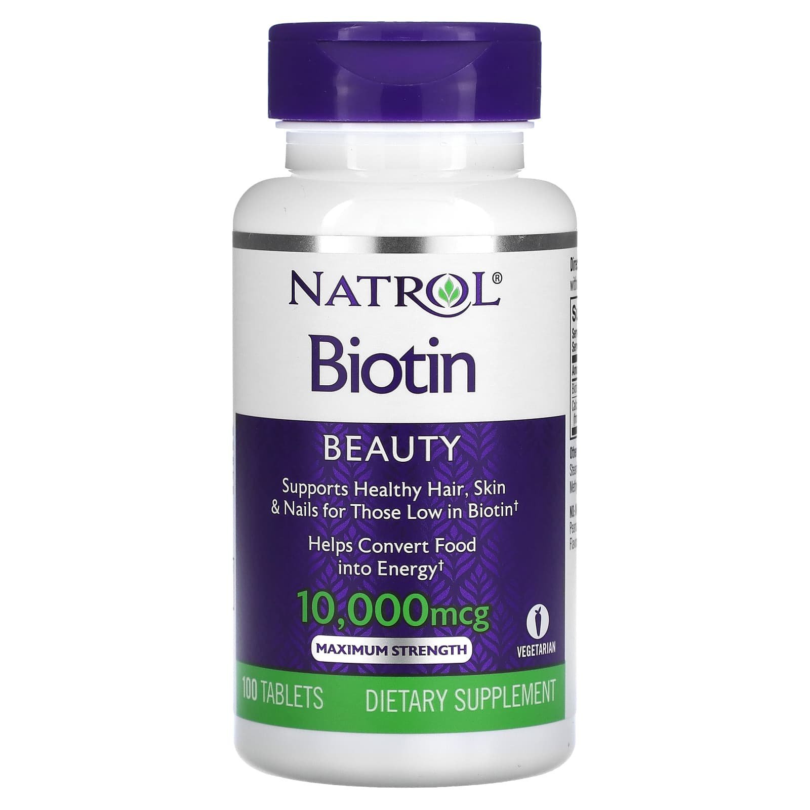 Natrol Biotine force maximale 10 000 µg – 100 comprimés