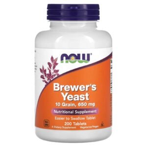 NOW Foods Levure de bière 650 mg – 200 comprimés