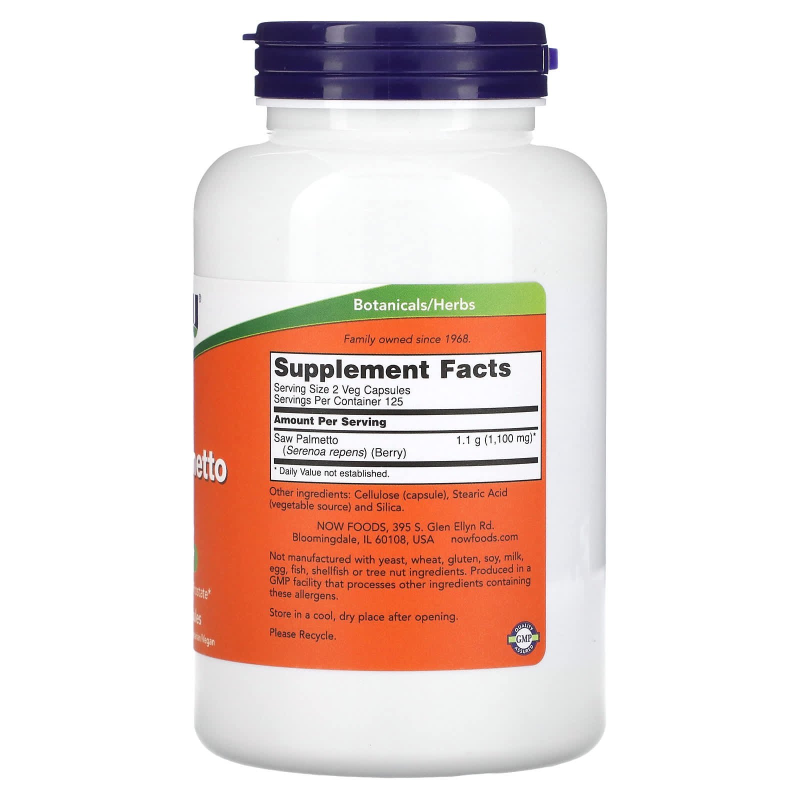 NOW Foods Baies de chou palmiste 550 mg – 250 capsules végétales – photo 2