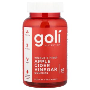 Goli Nutrition Gommes au vinaigre de cidre de pomme – 60 gommes