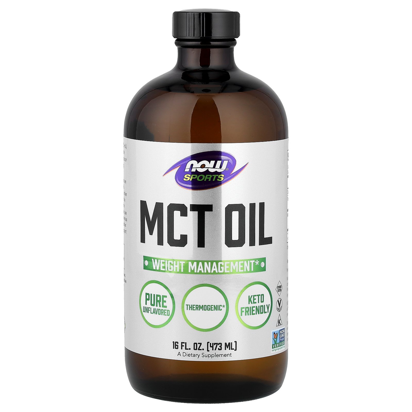 NOW Foods Sports Huile TCM (MCT), sans arôme – 473 ml