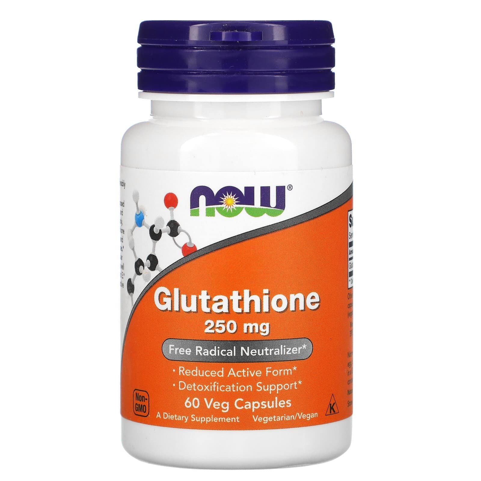NOW Foods Glutathion 250 mg – 60 capsules végétariennes