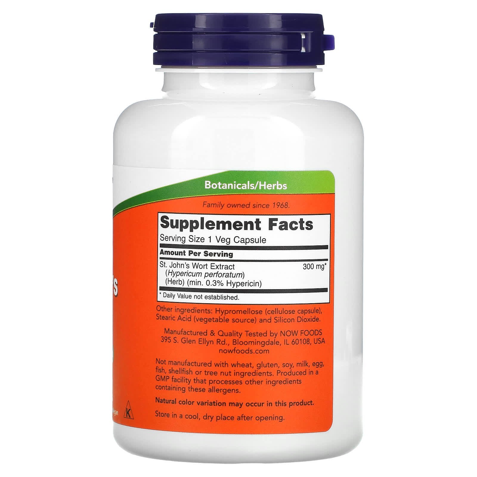 NOW Foods Millepertuis 300 mg – 250 capsules végétariennes – photo 2