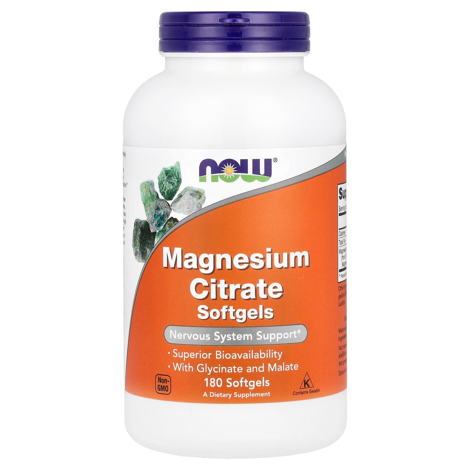 Citrate de magnesium 180 capsules à enveloppe molle