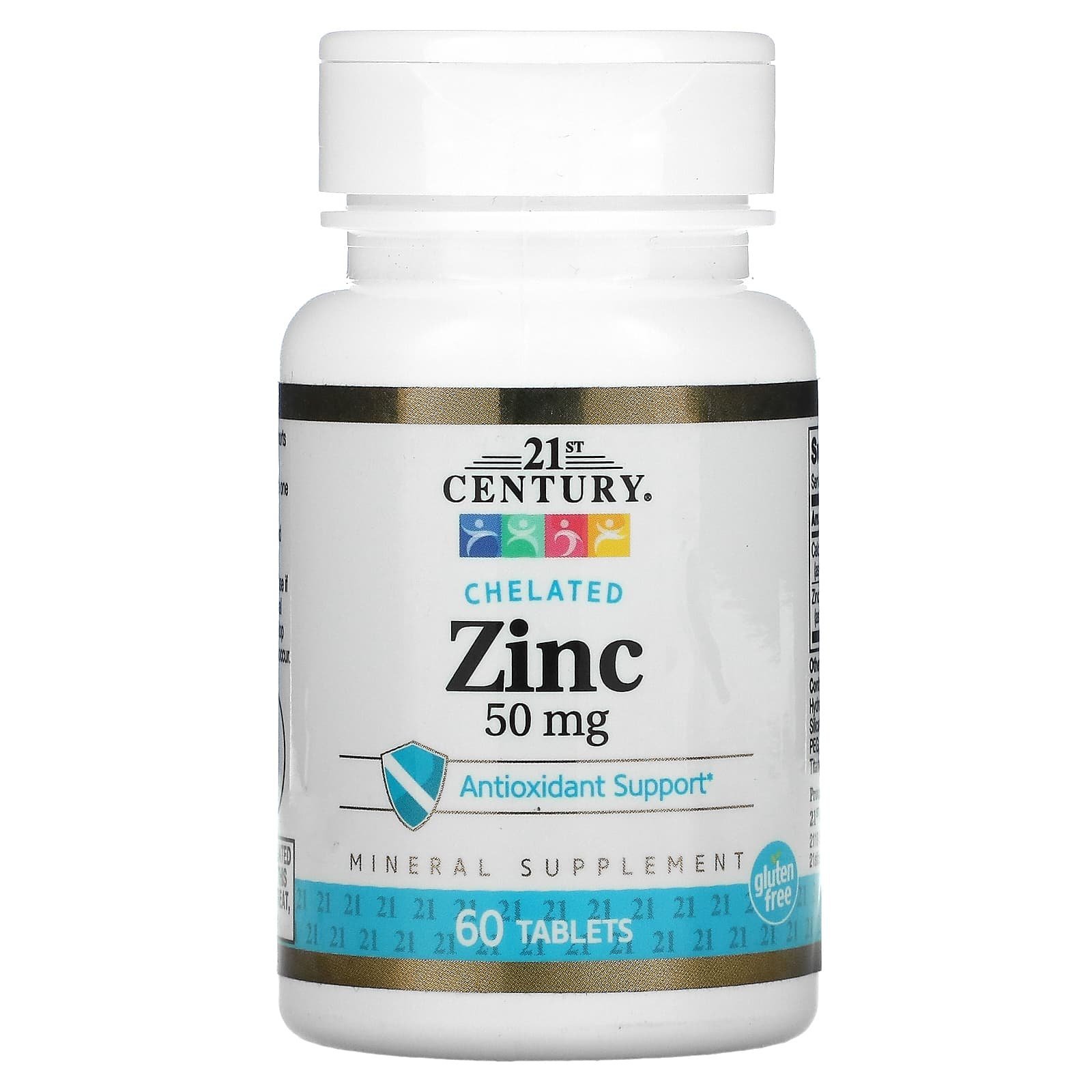 21st Century Zinc chélaté 50 mg – 60 comprimés
