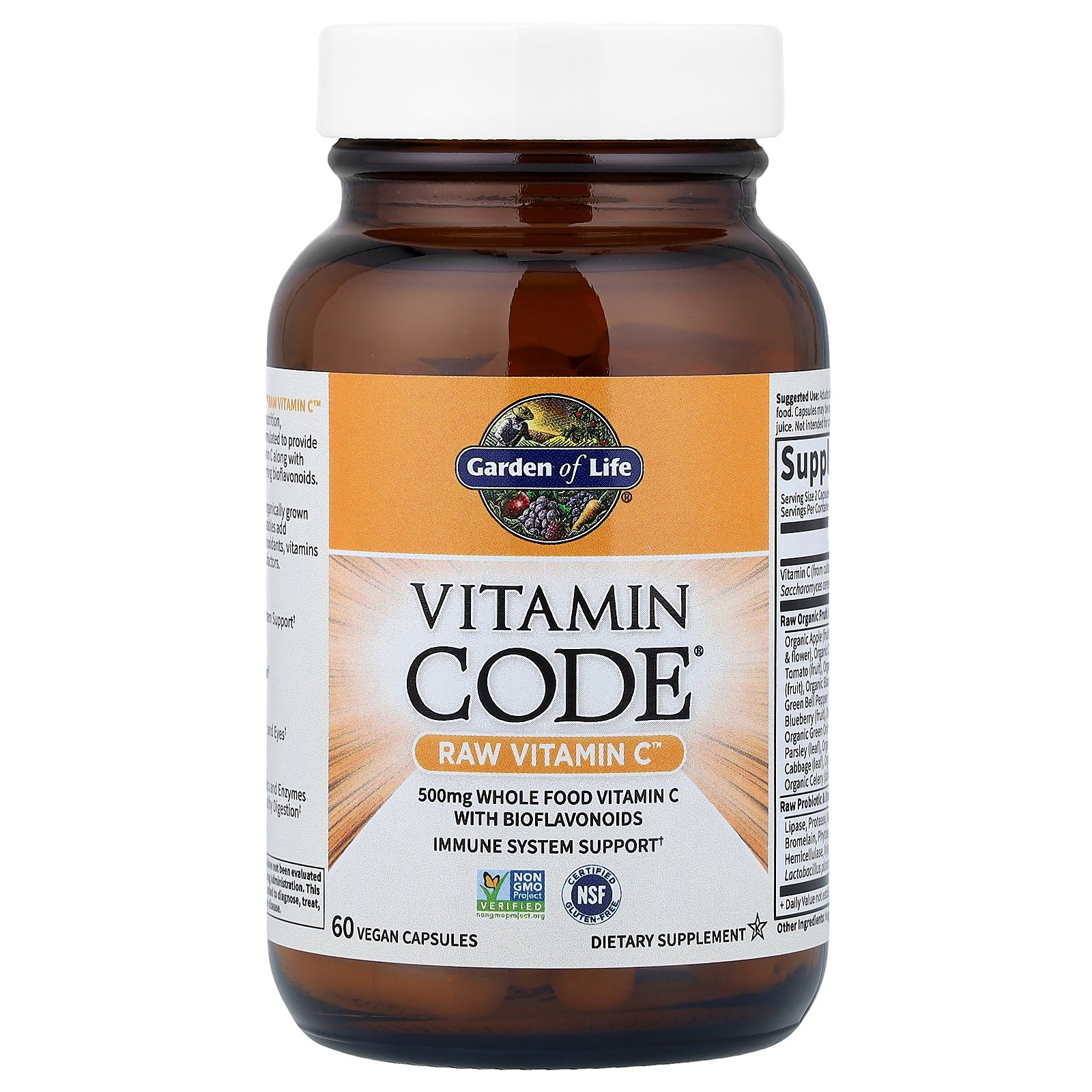 Garden of Life Vitamin Code® RAW Vitamine C™ – 60 capsules véganes – photo 3