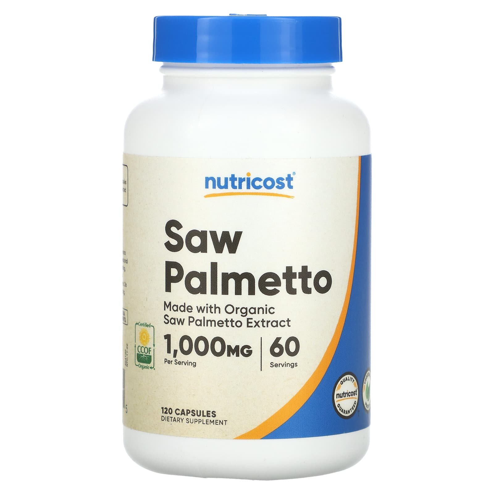 Nutricost Saw Palmetto 1 000 mg – 120 capsules (500 mg par capsule)