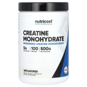 Nutricost Performance Créatine monohydrate sans arôme – 500 g