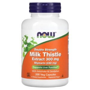 NOW Foods Extrait de chardon-Marie – Milk Thistle 300 mg – 200 capsules végétales