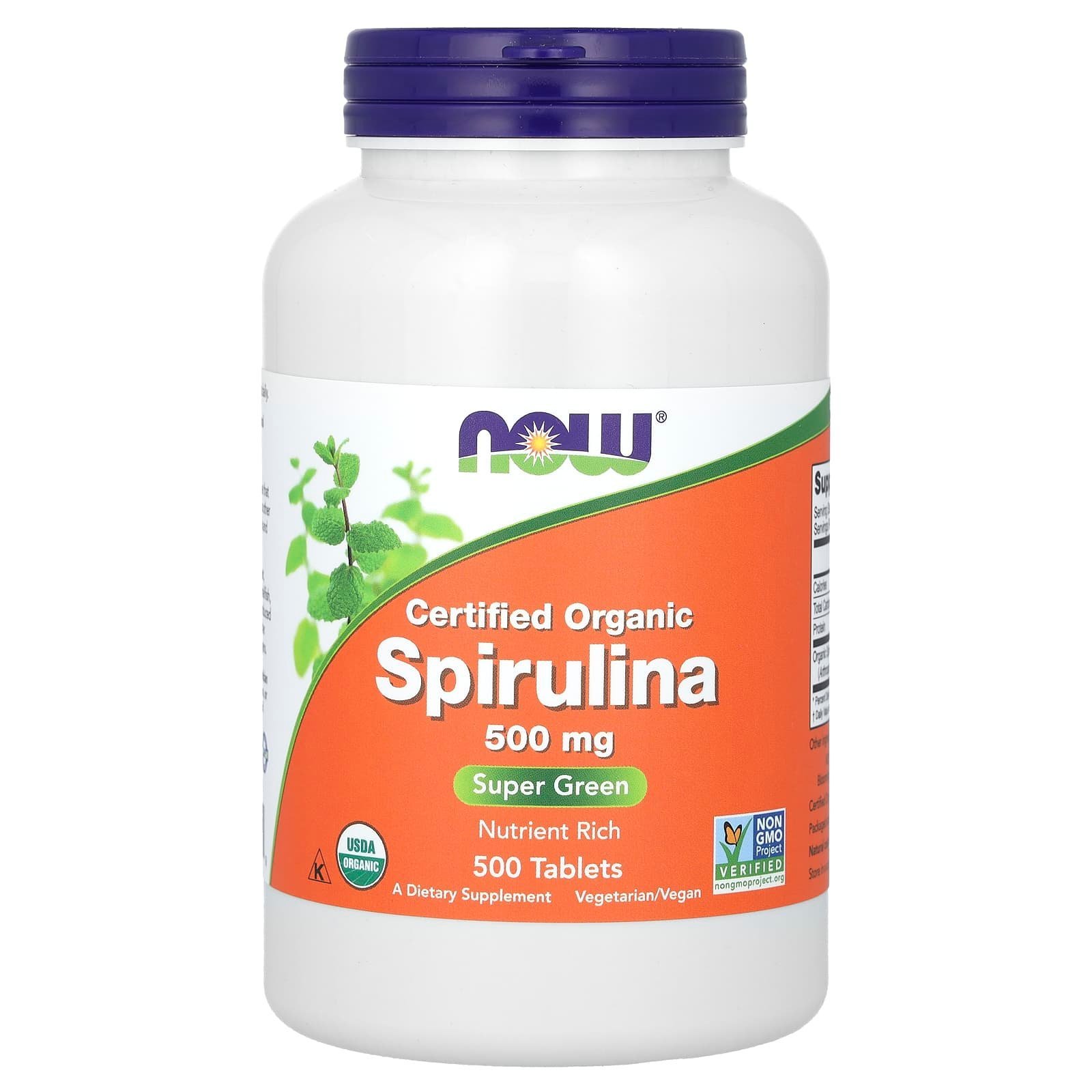 Spiruline certifiée biologique 3000 mg 500 comprimés (500 mg pièce)