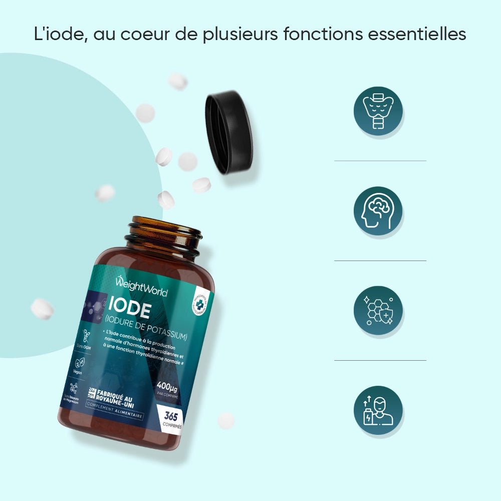 Iode 400 µg (iodure de potassium) en comprimés WeightWorld – 2