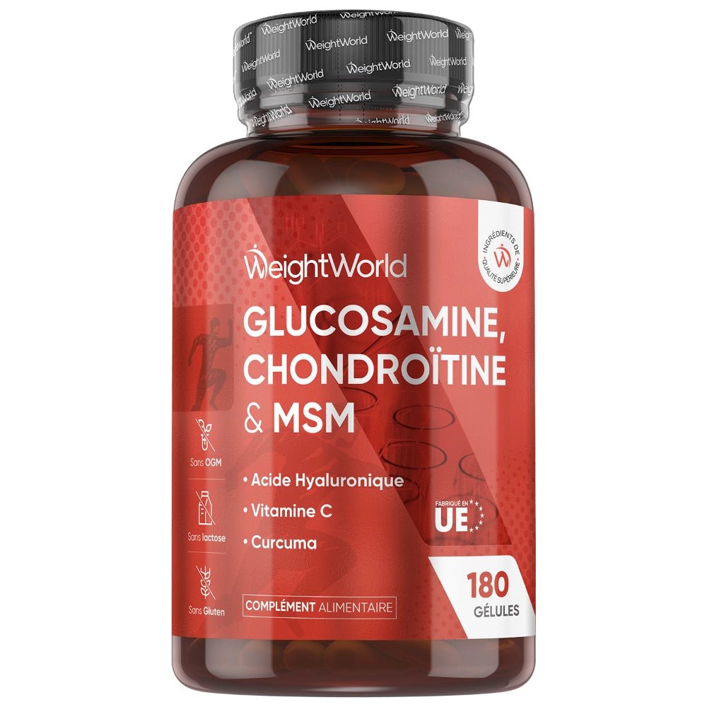 Glucosamine, chondroïtine et MSM WeightWorld – 180 gélules