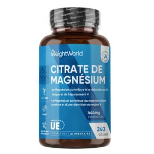 Citrate de magnésium WeightWorld – 240 gélules
