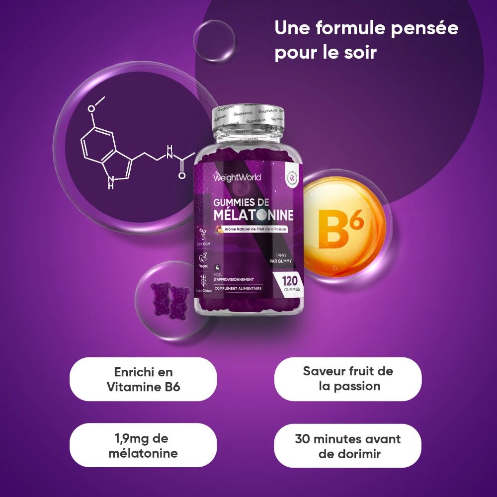 Mélatonine 1,9 mg WeightWorld – 120 gummies – 2