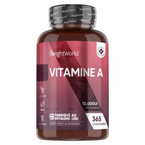 Vitamine A 10 000 UI (3000 µg) WeightWorld – comprimés