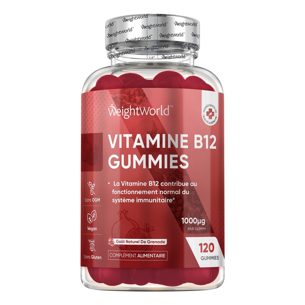 Gummies vitamine B12 1000 µg WeightWorld – 120 gummies