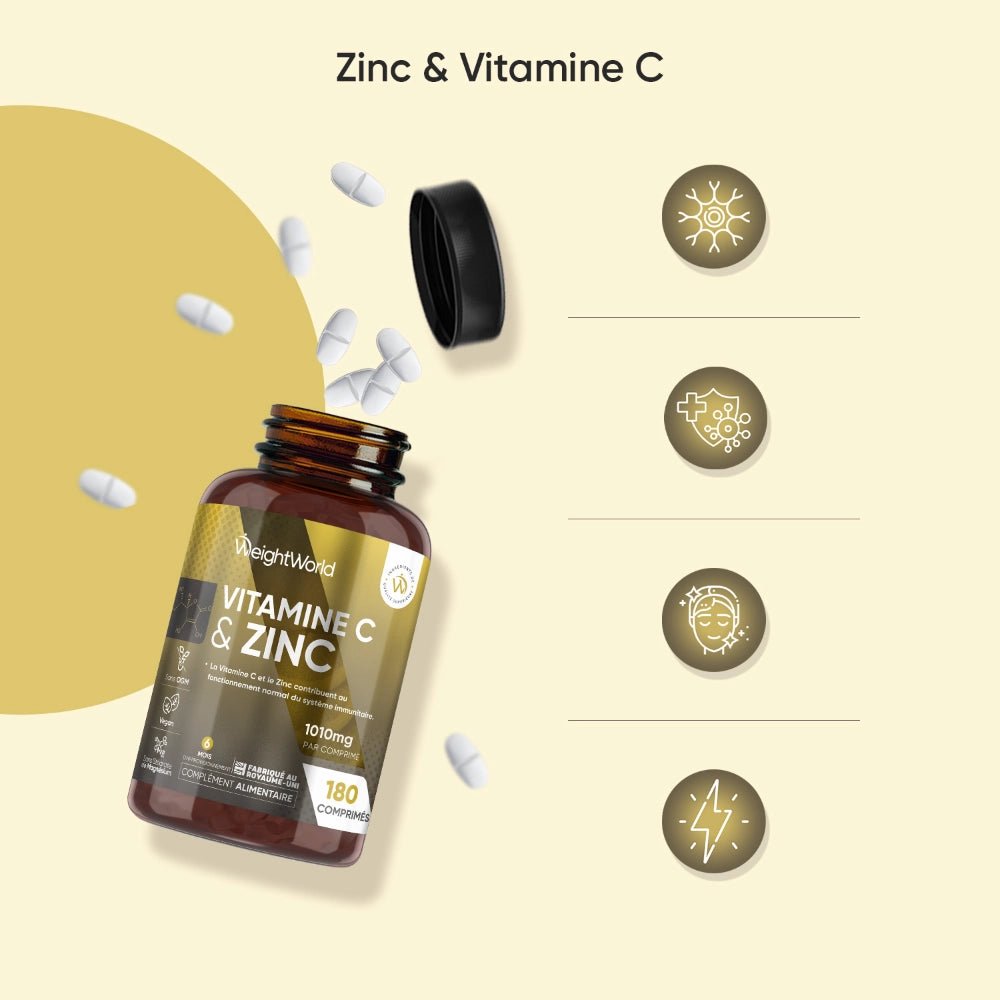 Vitamine C et zinc WeightWorld – comprimés – 3