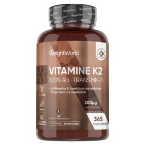 Vitamine K2 MK-7 200 µg WeightWorld – 365 micro-comprimés