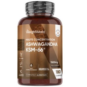 Ashwagandha KSM-66 WeightWorld – 180 comprimés