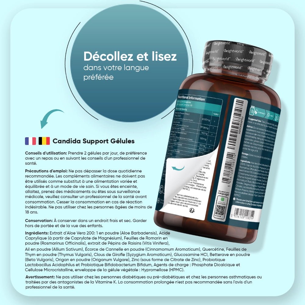 Candida Support WeightWorld – 180 gélules – 4